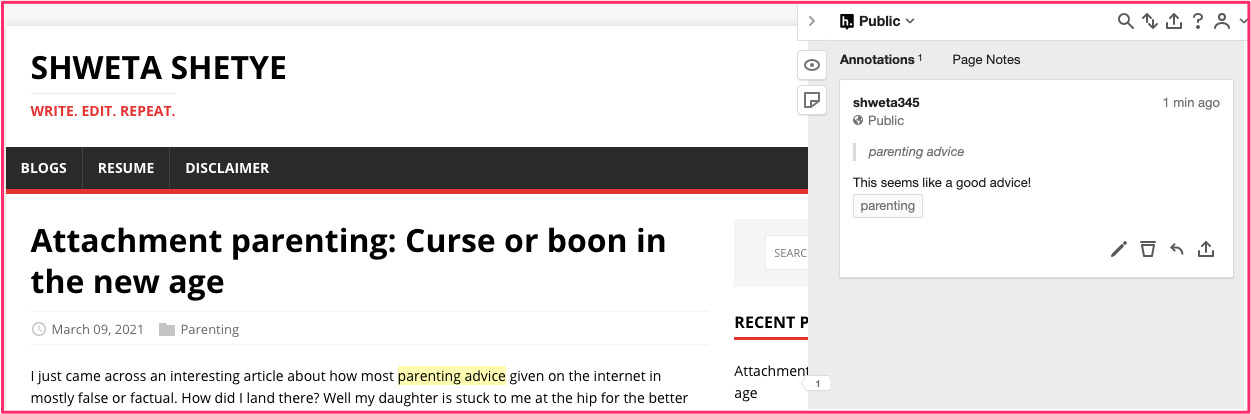 hypothesis editing